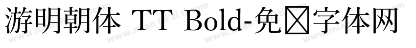 游明朝体 TT Bold字体转换